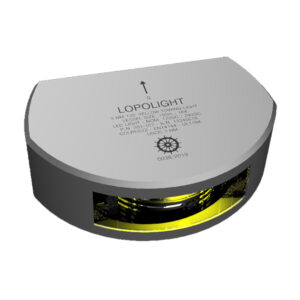 Lopolight Series 301-107 – Stern Towing Light – 3NM – Vertical Mount – Amber – Silver Housing