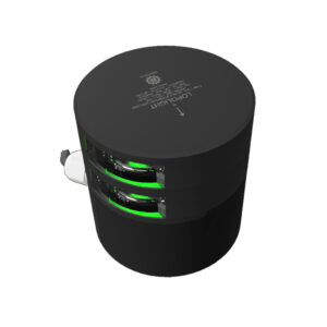 Lopolight Series 301-108 – Double Stacked Navigation Light – 3NM – Horizontal Mount – Green – Black Housing