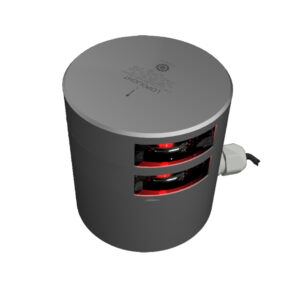Lopolight Series 301-109 – Double Stacked Navigation Light – 3NM – Horizontal Mount – Red – Silver Housing