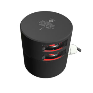 Lopolight Series 301-109 – Double Stacked Navigation Light – 3NM – Horizontal Mount – Red – Black Housing