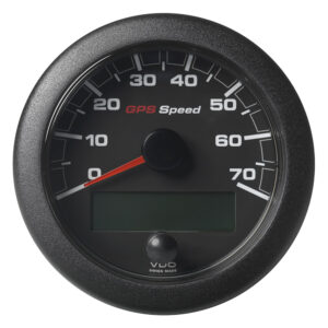 Veratron 3-3/8″ (85mm) OceanLink&reg; GPS Speedometer – Black Dial & Bezel (0-70 K/MPH/KMH)