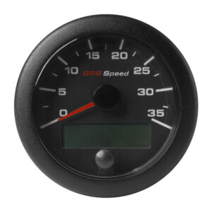 Veratron 3-3/8″ (85mm) OceanLink&reg; GPS Speedometer – Black Dial & Bezel (0-35 K/MPH/KMH)