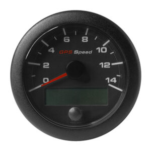 Veratron 3-3/8″ (85mm) OceanLink&reg; GPS Speedometer – Black Dial & Bezel (0-14 K/MPH/KMH)