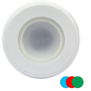 Shadow-Caster Color-Changing White, Blue & Red Dimmable – White Powder Coat Down Light