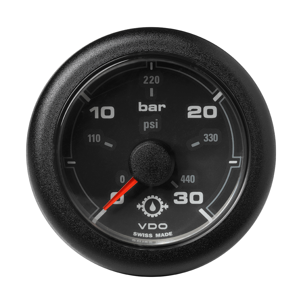 Veratron 52MM (2-1/16″) OceanLink Transmission Oil Pressure Gauge – 30 Bar/440 PSI – Black Dial & Bezel Veratron 52MM (2-1/16″) OceanLink Transmission Oil Pressure Gauge – 30 Bar/440 PSI – Black Dial & Bezel