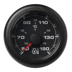 Veratron 52MM (2-1/16″) OceanLink Engine Oil Temperature 150&deg;C/300&deg;F – Black Dial & Bezel