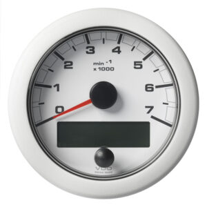 Veratron 3-3/8″ (85MM) OceanLink&reg; NMEA 2000&reg; Tachometer – 7000 RPM – White Dial & Bezel