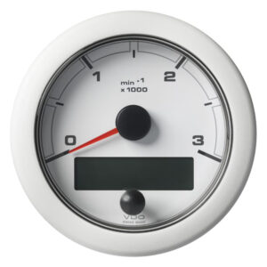 Veratron 3-3/8″ (85MM) OceanLink&reg; NMEA 2000&reg; Tachometer – 3000 RPM – White Dial & Bezel