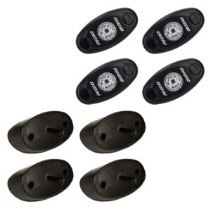 RIGID Industries A-Series Rock Light Kit – 4 Red Lights – Black