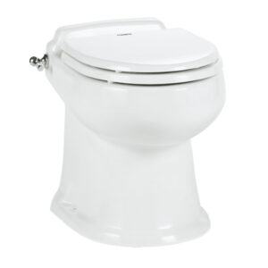 Dometic&trade; MasterFlush 8740 White Electric Macerating Toilet – Raw/Fresh Water