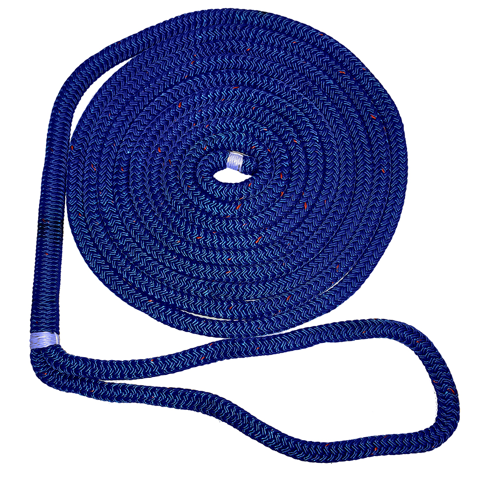 New England Ropes 5/8″ Double Braid Dock Line – Blue w/Tracer – 15' New England Ropes 5/8″ Double Braid Dock Line – Blue w/Tracer – 15'