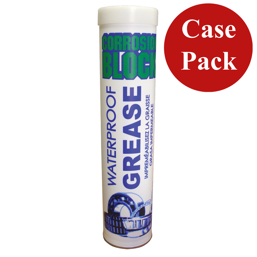 Corrosion Block High Performance Waterproof Grease – 14oz Cartridge – Non-Hazmat, Non-Flammable & Non-Toxic *Case of 10* Corrosion Block High Performance Waterproof Grease – 14oz Cartridge – Non-Hazmat, Non-Flammable & Non-Toxic *Case of 10*