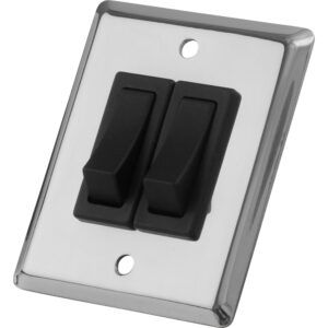 Sea-Dog Double Gang Wall Switch – Stainless Steel