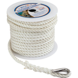 Sea-Dog Twisted Anchor Line 3/8″ x 60′ – White