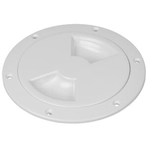 Sea-Dog Smooth Quarter Turn Deck Plate – White – 6″