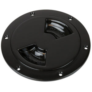 Sea-Dog Quarter-Turn Smooth Deck Plate w/Internal Collar – Black – 4″
