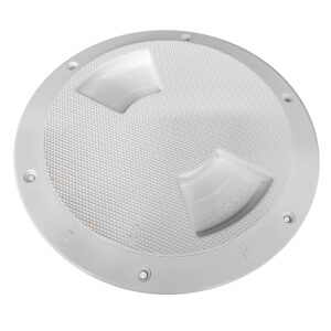 Sea-Dog Quarter-Turn Textured Deck Plate w/Internal Collar – White – 6″