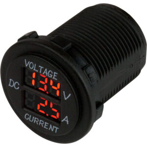 Sea-Dog Round Voltage & Amp Meter – 6V-30V & 0 Amp – 10 Amp Meter