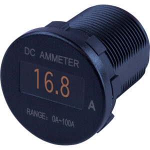 Sea-Dog Round OLED DC Amp Meter – 0 Amp-100 Amp