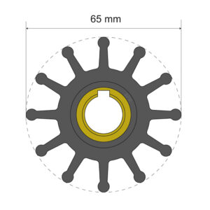 Albin Group Premium Impeller Kit 65 x 15.8 x 51mm – 12 Blade – Key Insert