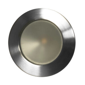 Lunasea Gen 3 Indoor/Outdoor Recessed 3.5&rdquo; LED Light – 2700K 85 CRI Dimmable COB LED – Warm White/Brushed SS Bezel