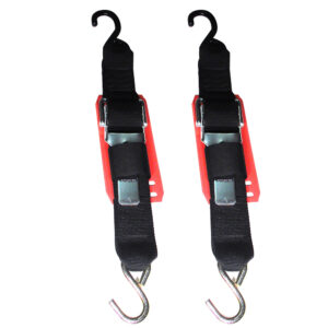 Rod Saver Paddle Buckle Trailer Tie-Down w/Vinyl Pad – 2″ x 2' – Pair