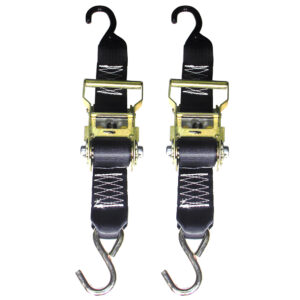 Rod Saver Heavy-Duty Ratchet Trailer Tie-Down – 2″ x 3' – Pair