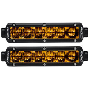 RIGID Industries 6″ SR-Series SAE Compliant Fog Light – Black w/Yellow Light