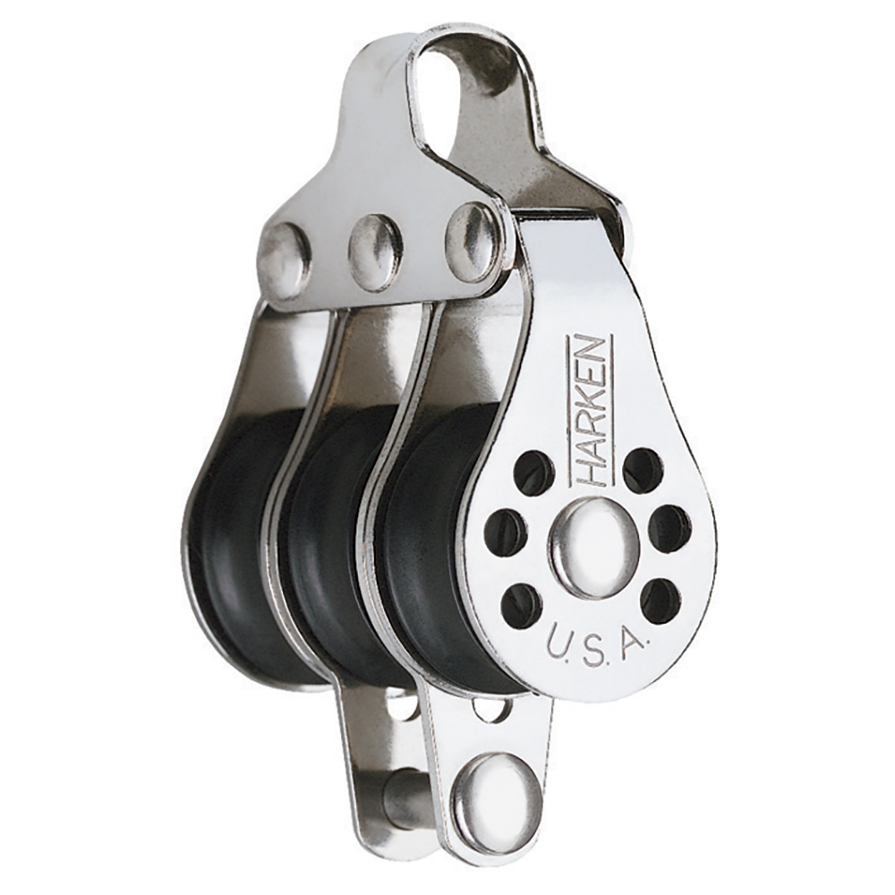 Harken 22mm Triple Micro Block w/Becket- Fishing Harken 22mm Triple Micro Block w/Becket- Fishing