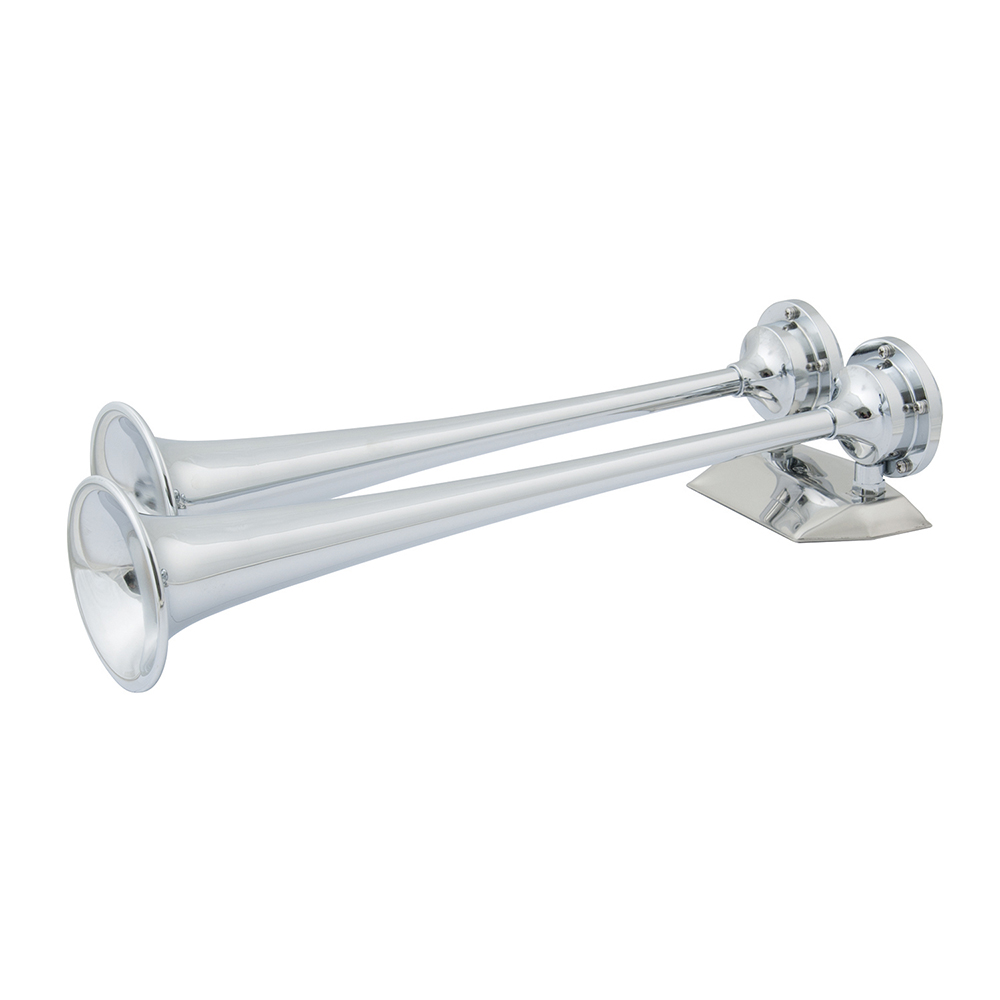 Marinco 12V Chrome Plated Dual Trumpet Air Horn Marinco 12V Chrome Plated Dual Trumpet Air Horn