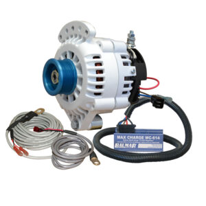 Balmar Alternator 120 AMP Kit 12V 1-2″ Single Foot Spindle Mount J10 Pulley Regulator & Temp Sensor
