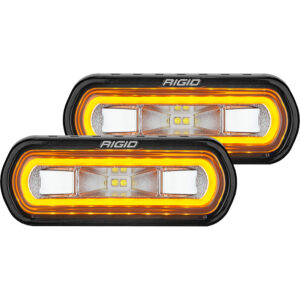 RIGID Industries SR-L Series Surface Mount Spreader Light – Black Housing – Amber Halo