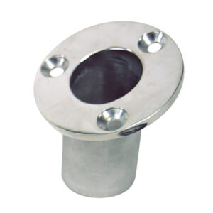 Sea-Dog Flush Mount Flagpole Socket – 25&deg; – 1-1/4″ ID – 316 Stainless Steel