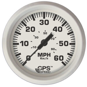 Faria Dress White 4″ GPS Speedometer – 60 MPH