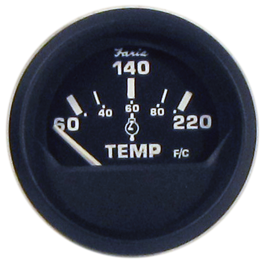Faria Euro Black 2″ Cylinder Head Temperature Gauge (60 to 220° F) with Sender Faria Euro Black 2″ Cylinder Head Temperature Gauge (60 to 220° F) with Sender