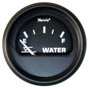Faria Euro Black 2″ Tank Level Gauge – Potable Water