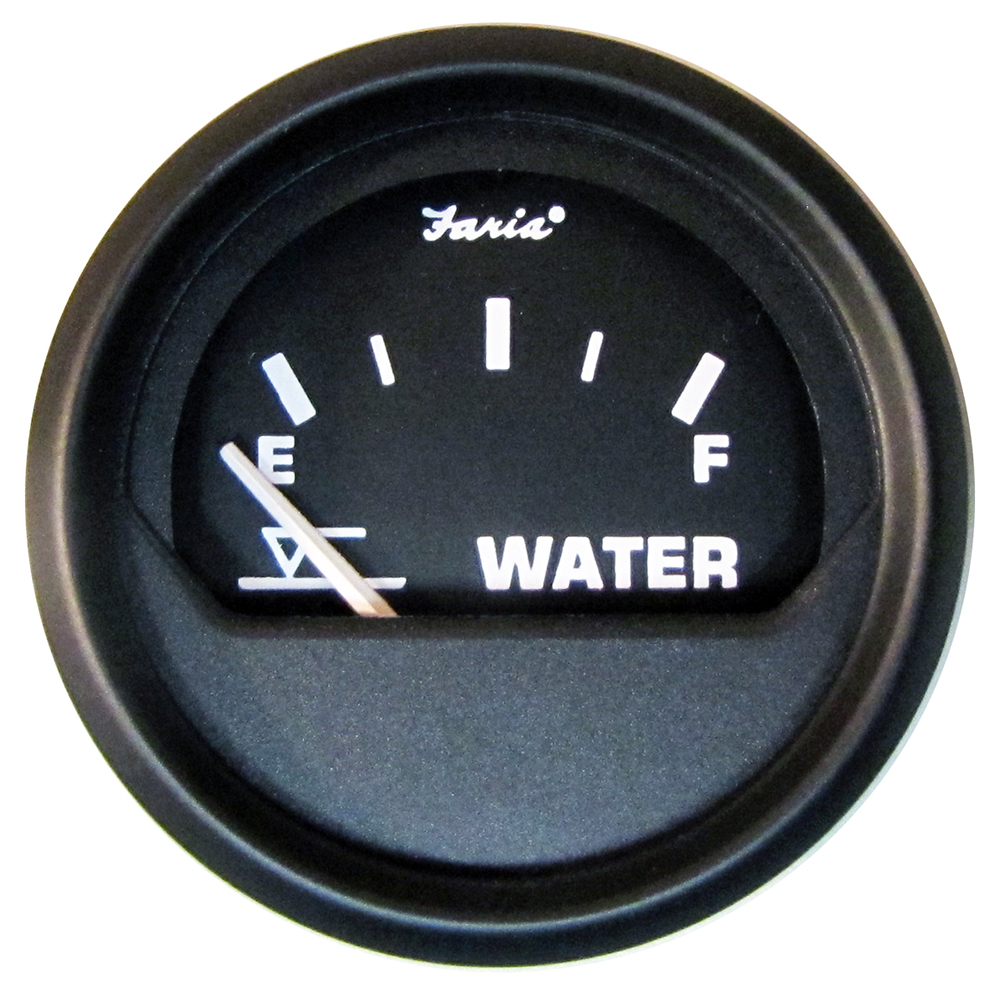 Faria Euro Black 2″ Tank Level Gauge – Potable Water Faria Euro Black 2″ Tank Level Gauge – Potable Water