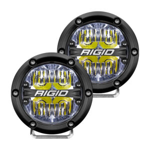 RIGID Industries 360-Series 4″ LED Off-Road Fog Light Drive Beam w/White Backlight – Black Housing