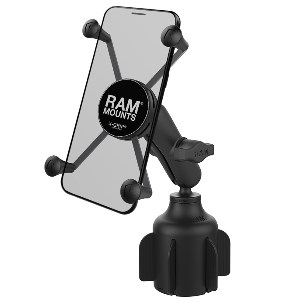 RAM Mount RAM® X-Grip® Large Phone Mount w/RAM® Stubby™ Cup Holder Base RAM Mount RAM® X-Grip® Large Phone Mount w/RAM® Stubby™ Cup Holder Base