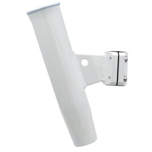 C.E. Smith Aluminum Vertical Clamp-On Rod Holder 1-5/16″ OD White Powdercoat w/Sleeve