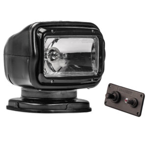Golight Radioray GT Series Permanent Mount – Black Halogen – Hard Wired Dash Mount Remote