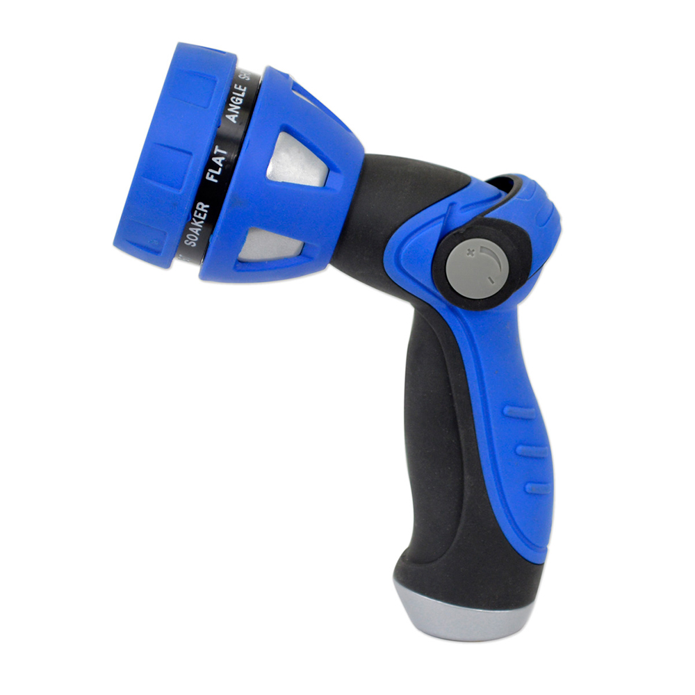 HoseCoil Thumb Lever Nozzle w/Metal Body & Nine Pattern Adjustable Spray Head HoseCoil Thumb Lever Nozzle w/Metal Body & Nine Pattern Adjustable Spray Head