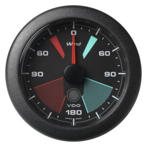 Veratron 3-3/8″ (85MM) OceanLink&reg; Apparent/True Wind Angle Gauge – Black Dial & Bezel