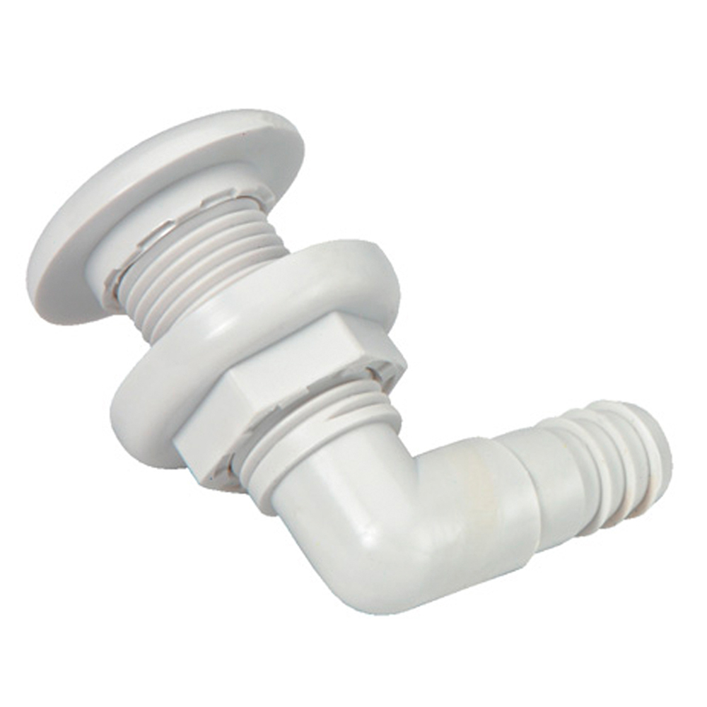 Johnson Pump Thru-Hull Connector – 3/4″ – 90° – White Johnson Pump Thru-Hull Connector – 3/4″ – 90° – White