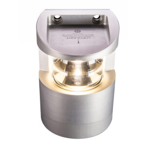 Lopolight Series 300-039 – Double Stacked Masthead Light – 5NM – Vertical Mount – White – Silver Housing