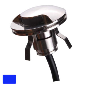 Lunasea 316 Polished Stainless Steel LED Waterproof Courtesy Light – Blue – 12VDC Only