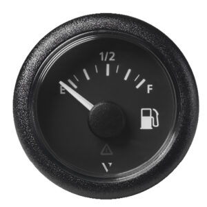 Veratron 52MM (2-1/16″) ViewLine Fuel Level Gauge Empty/Full – 240-33.5 OHM – Black Dial & Round Bezel