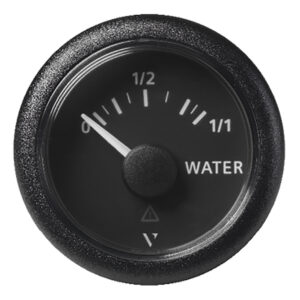 Veratron 52MM (2-1/16″) ViewLine Fresh Water Resistive – 3 to180 OHM – Black Dial & Round Bezel