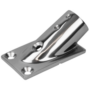 Sea-Dog Rail Base Fitting Rectangular Base 30&deg; 316 Stainless Steel – 1-7/8″ x 3-3/16″ – 1″ OD