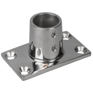 Sea-Dog Rail Base Fitting Rectangular Base 90&deg; 316 Stainless Steel – 1-7/8″ x 3-3/16″ – 1″ OD